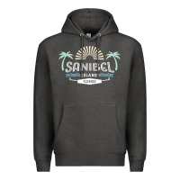 Charcoal Heather sanibel island retro style florida t shirt Premium Hoodie - linhVisuals