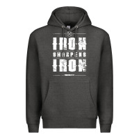 Charcoal Heather iron sharpens iron proverbs christian bible verse religious pullover h Premium Hoodie - linhVisuals