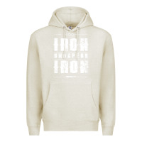 Oatmeal Heather iron sharpens iron proverbs christian bible verse religious pullover h Premium Hoodie - linhVisuals