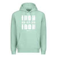 Seafoam iron sharpens iron proverbs christian bible verse religious pullover h Premium Hoodie - linhVisuals