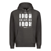 Smoke iron sharpens iron proverbs christian bible verse religious pullover h Premium Hoodie - linhVisuals