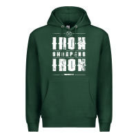 Sports Green iron sharpens iron proverbs christian bible verse religious pullover h Premium Hoodie - linhVisuals