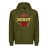 Army Green howdy shirt western rodeo country cowboy texan t shirt Premium Hoodie - linhVisuals
