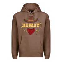 Chestnut howdy shirt western rodeo country cowboy texan t shirt Premium Hoodie - linhVisuals