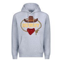 Heather Grey howdy shirt western rodeo country cowboy texan t shirt Premium Hoodie - linhVisuals