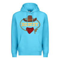 Ocean Blue howdy shirt western rodeo country cowboy texan t shirt Premium Hoodie - linhVisuals