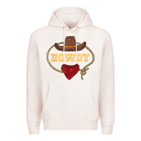 Pale Pink howdy shirt western rodeo country cowboy texan t shirt Premium Hoodie - linhVisuals