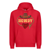 Red howdy shirt western rodeo country cowboy texan t shirt Premium Hoodie - linhVisuals
