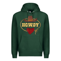 Sports Green howdy shirt western rodeo country cowboy texan t shirt Premium Hoodie - linhVisuals