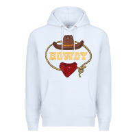 White howdy shirt western rodeo country cowboy texan t shirt Premium Hoodie - linhVisuals