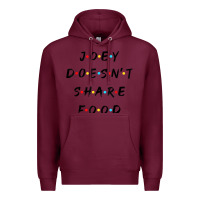 Burgundy funny joey doesn't share food how you doin quoted friends t shirt Premium Hoodie - linhVisuals