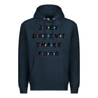 Navy funny joey doesn't share food how you doin quoted friends t shirt Premium Hoodie - linhVisuals