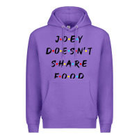 Purple funny joey doesn't share food how you doin quoted friends t shirt Premium Hoodie - linhVisuals