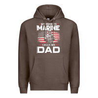 Coffee my favorite marine calls me dad t  shirt father's day flag my favorite Premium Hoodie - linhVisuals