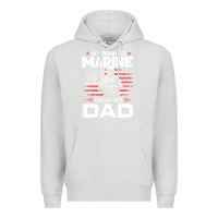 Dove Grey my favorite marine calls me dad t  shirt father's day flag my favorite Premium Hoodie - linhVisuals