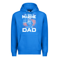 True Royal my favorite marine calls me dad t  shirt father's day flag my favorite Premium Hoodie - linhVisuals