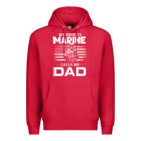 Cardinal my favorite marine calls me dad t  shirt father's day flag my favorite Premium Hoodie - linhVisuals