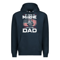 Navy my favorite marine calls me dad t  shirt father's day flag my favorite Premium Hoodie - linhVisuals