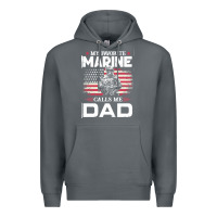 Rock my favorite marine calls me dad t  shirt father's day flag my favorite Premium Hoodie - linhVisuals