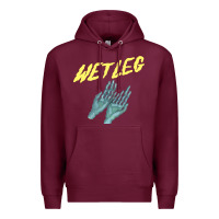 Burgundy wetleg merch Premium Hoodie - linhVisuals