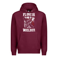 Burgundy welding longsleeves t shirt florida fl american welder gifts Premium Hoodie - linhVisuals