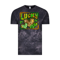 Cloud Black lucky st patricks day hearts Vintage Tee - LillyAllenDesigns