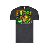 Vintage Black lucky st patricks day hearts Vintage Tee - LillyAllenDesigns