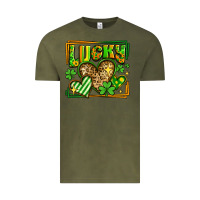 Vintage Olive lucky st patricks day hearts Vintage Tee - LillyAllenDesigns