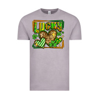 Lucky St Patricks Day Hearts Vintage Tee | Teevron