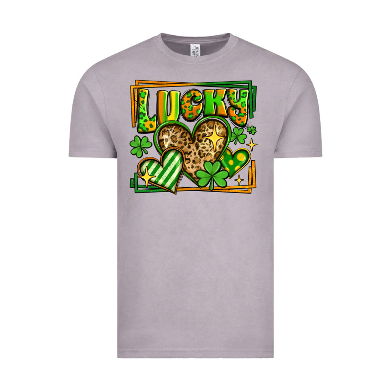 Lucky St Patricks Day Hearts Vintage Tee by LillyAllenDesigns | Teevron