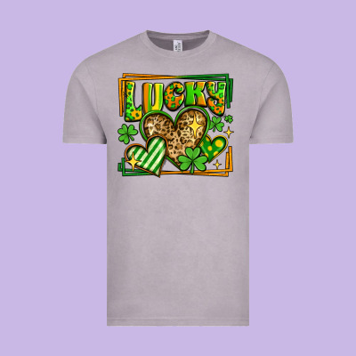 Lucky St Patricks Day Hearts Vintage Tee Designed By Lillyallendesigns