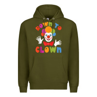 Army Green down to clown funny circus tank top Premium Hoodie - linhVisuals