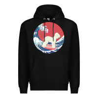 Black bedlington terrier t  shirt bedlington terrier gifts   ocean waves sur Premium Hoodie - linhVisuals