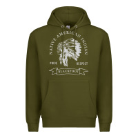 Army Green blackfoot tribe native american indian pride respect darker t shirt Premium Hoodie - linhVisuals