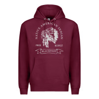 Burgundy blackfoot tribe native american indian pride respect darker t shirt Premium Hoodie - linhVisuals