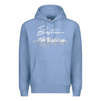 Colony Blue boston skyline t shirt for women, men, girls & boys Premium Hoodie - linhVisuals