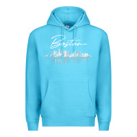 Ocean Blue boston skyline t shirt for women, men, girls & boys Premium Hoodie - linhVisuals