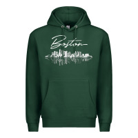 Sports Green boston skyline t shirt for women, men, girls & boys Premium Hoodie - linhVisuals