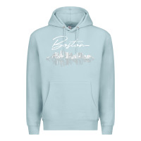 Blue Mist boston skyline t shirt for women, men, girls & boys Premium Hoodie - linhVisuals