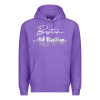Purple boston skyline t shirt for women, men, girls & boys Premium Hoodie - linhVisuals