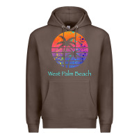 Coffee west palm beach tropical t shirt for family vacations Premium Hoodie - linhVisuals