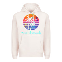 Pale Pink west palm beach tropical t shirt for family vacations Premium Hoodie - linhVisuals