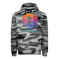 Slate Camo west palm beach tropical t shirt for family vacations Premium Hoodie - linhVisuals