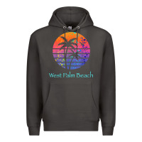 Smoke west palm beach tropical t shirt for family vacations Premium Hoodie - linhVisuals