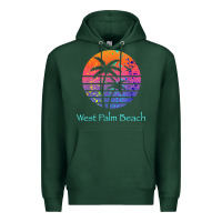Sports Green west palm beach tropical t shirt for family vacations Premium Hoodie - linhVisuals