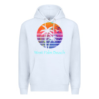 White west palm beach tropical t shirt for family vacations Premium Hoodie - linhVisuals