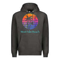 Charcoal Heather west palm beach tropical t shirt for family vacations Premium Hoodie - linhVisuals