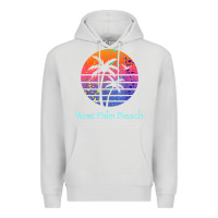 Dove Grey west palm beach tropical t shirt for family vacations Premium Hoodie - linhVisuals