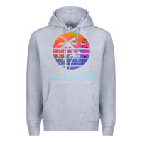 Heather Grey west palm beach tropical t shirt for family vacations Premium Hoodie - linhVisuals