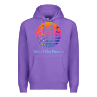 Purple west palm beach tropical t shirt for family vacations Premium Hoodie - linhVisuals